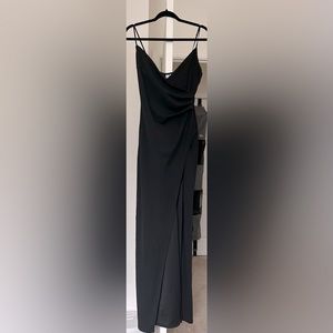 Emerald Sundae black evening gown with slit XL